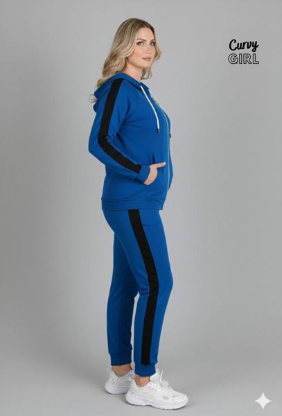 Picture of CURVY GIRL TRACK SUIT WITH FULL ZIP UP